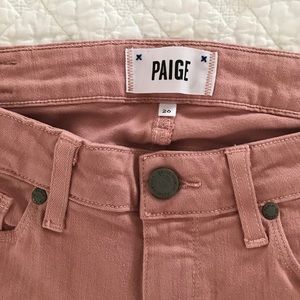 SALE‼️Paige Skyline Ankle Peg Ballet Pink Jeans 26